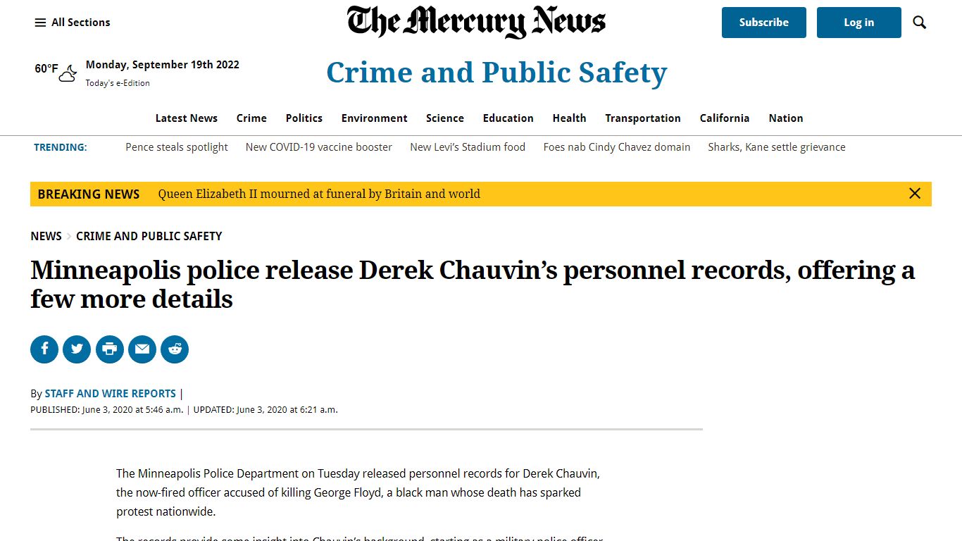 Minneapolis police release Derek Chauvin’s personnel records, offering ...